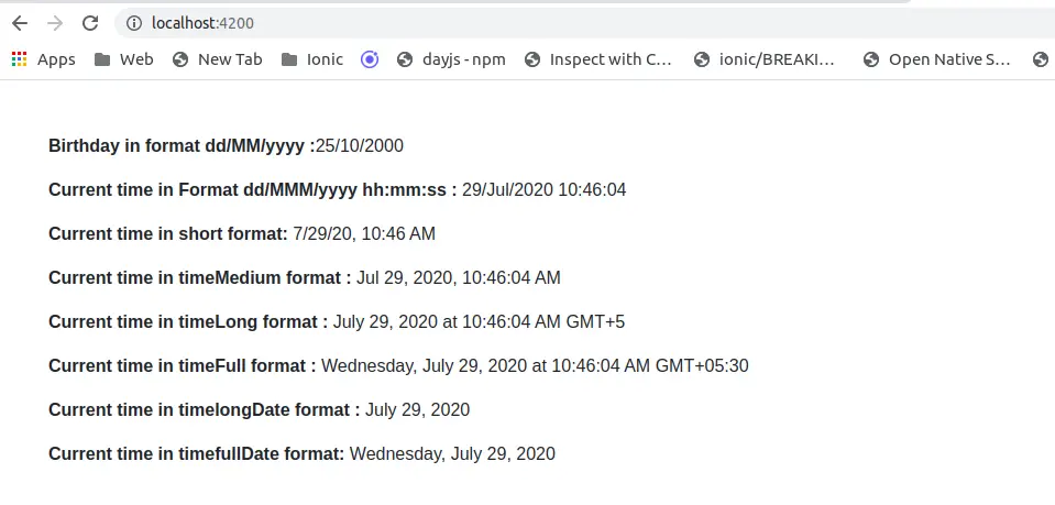 Angular Date Pipe In Details And An Example On Date Pipe