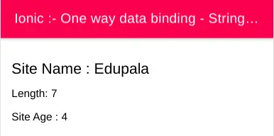 ionic data binding