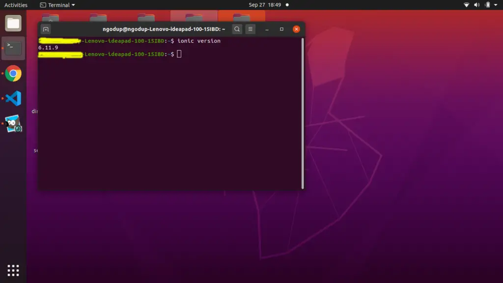 install ionic in ubuntu or ionic install ubuntu