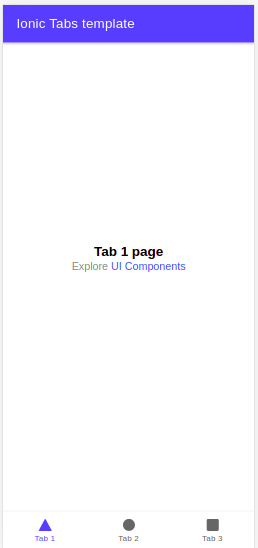 Ionic tabs template