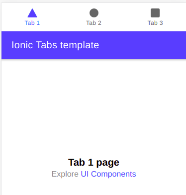 ionic tabs top example