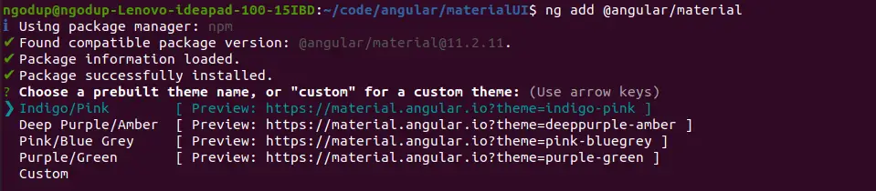 Angular material input example