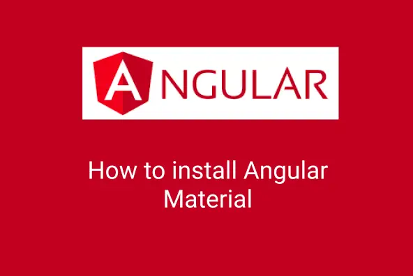 Install angular material