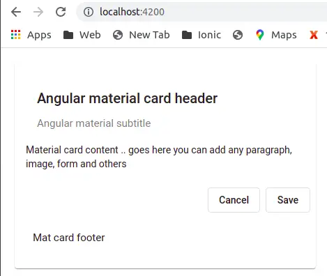 Angular material card example
