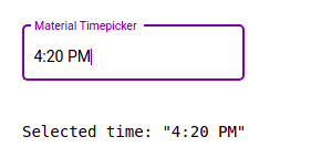 angular material time picker

