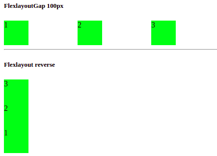 Angular flex layout gap