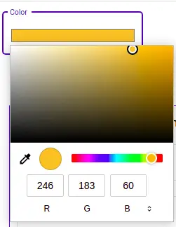 Angular material input color