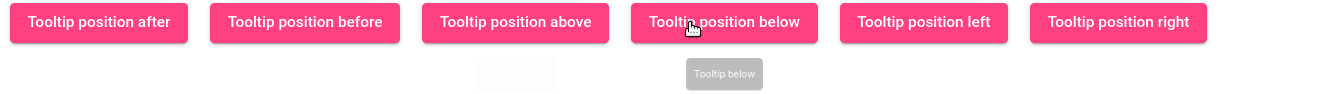 Material tooltip position