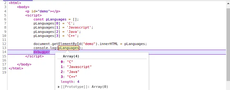 javascript object to php array online