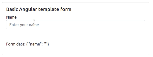 Angular template driven form example