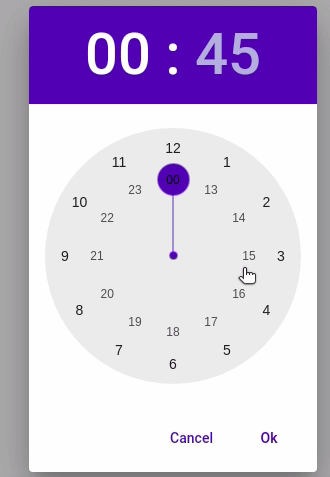 Angular material time picker example 2
