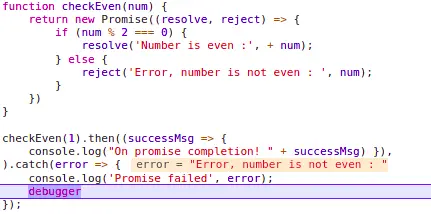 Javascript promise catch error handling