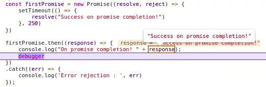 Javascript promise example
