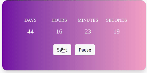 Javascript countdown timer