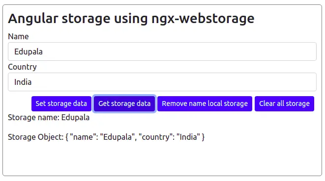 Angular local storage example