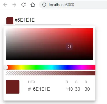 React color picker example 