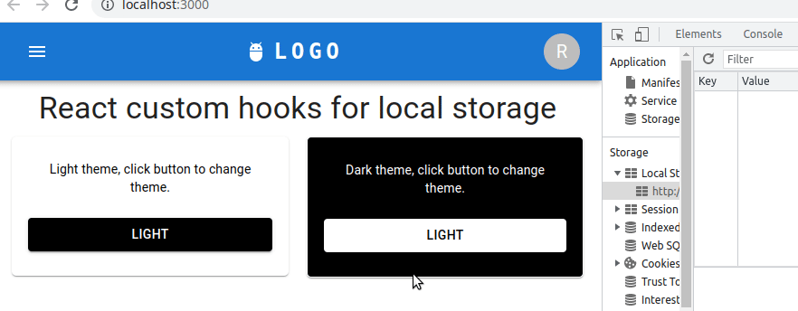 react custom hooks local storage