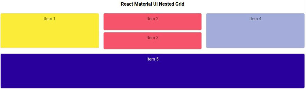 Material UI grid column direction 