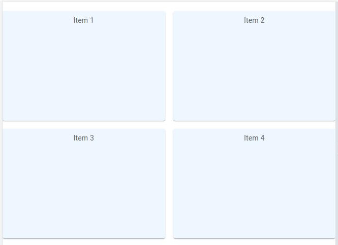 React material Grid example for style the grid component