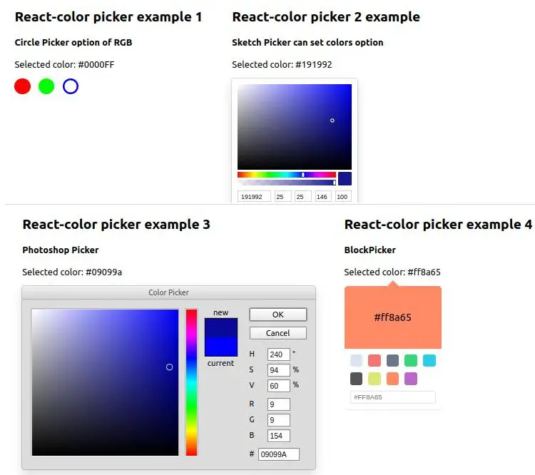 React-color picker example