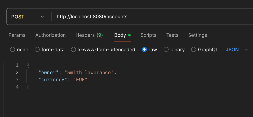 RESTful HTTP API in Go using Gin